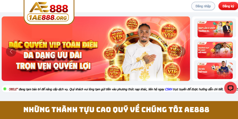Những thành tựu cao quý về chúng tôi AE888