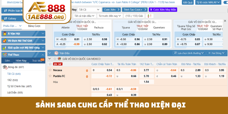 Sảnh SABA cung cấp thể thao hiện đại